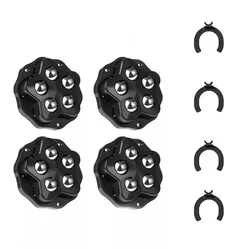4PCS Self Adhesive Caster Wheels Super Load-bearing 5 Beads Universal 360° Rotating Wheels For Home Appliances Storage Boxes