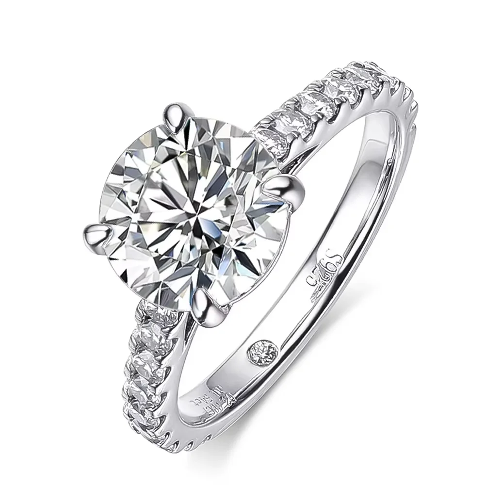 Serenity 5,28 ct Alle Moissanit Ringe Set Frauen Geschenk Funkelnden Labor Diamant Hochzeit Ringe S925 Sterling Silber Überzogene 18K schmuck