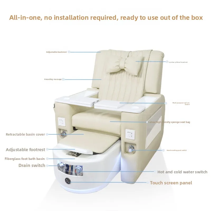 Foot massage chair Pedicure chair, electric massage chair Foot massage multi-functional foot soaking sofa chair