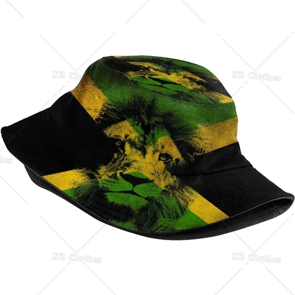 Jamaica Flag Jamaican Bucket Hat for Women Men Teens Beach Outdoor Fashion Packable Sun Cap Fishing Caps for Fisherman