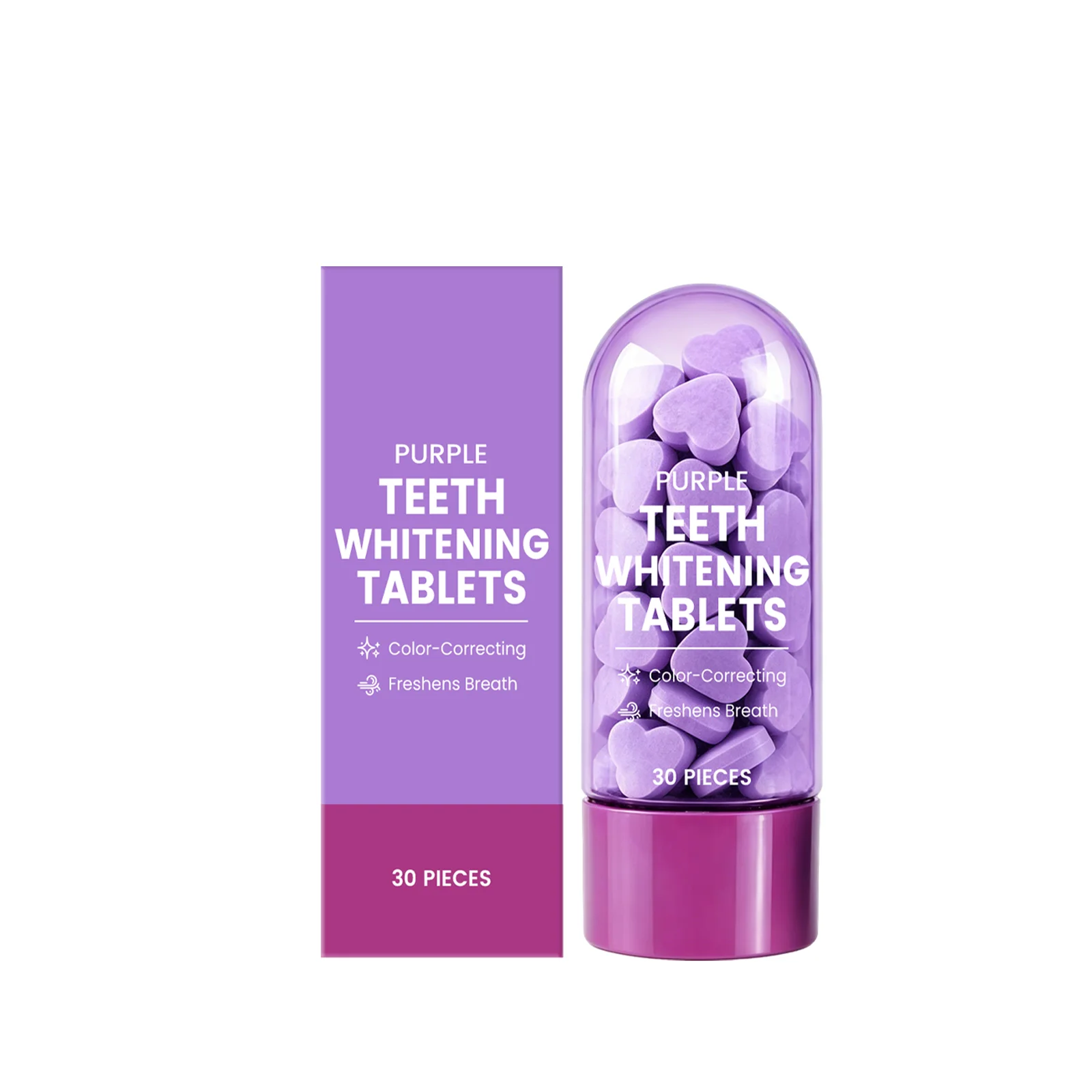 Purple Toothpaste Tablets Non - Teeth Whitening Natural recension och pris