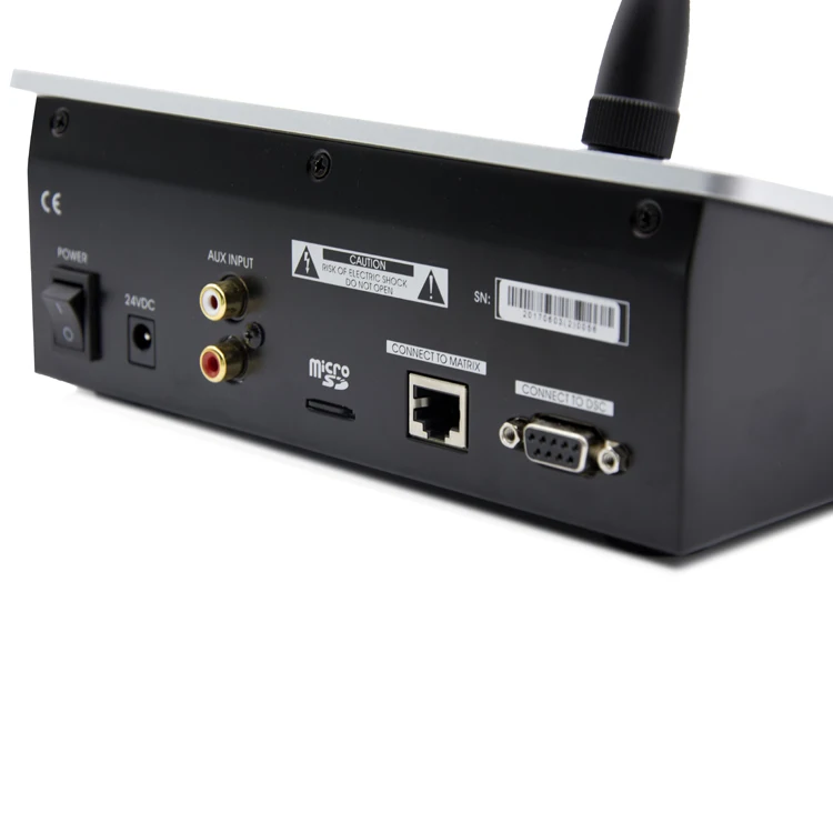 RM-3088 PA System Emergency & Paging Control 128-Zone Keys Mic SD Playback & 7