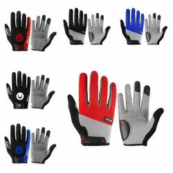 1 Pair Of Anti-slip Full Finger Gloves Shock-Absorbing Anti-skid Riding Gloves Comfortable Temperature Resistance Bike Gloves