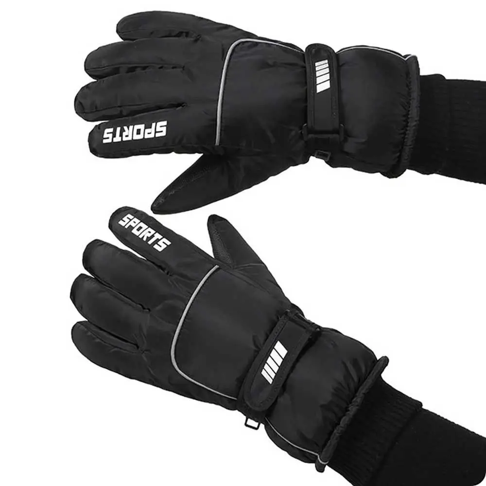 

Warm Tools Oxford Winter Warm Gloves Pu Touch Screen Outdoor Ski Gloves Waterproof Windproof Plus Velvet Thick Gloves Women