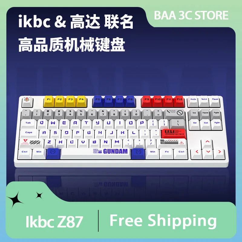 

Ikbc Z87 Mechanical Keyboard 2.4g Wireless Gunpl Dom Gaming Keyboard 87Key Ergonomic Office Computer Accessories for Windows/Mac