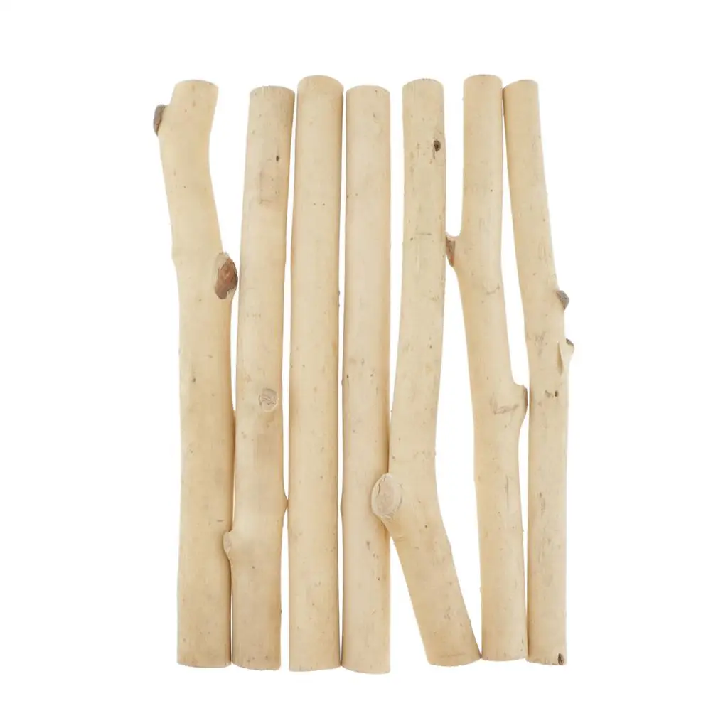 7Pcs Natural Wooden Pieces Vase Filler Decor, Wood Log Sticks for Sculpture,