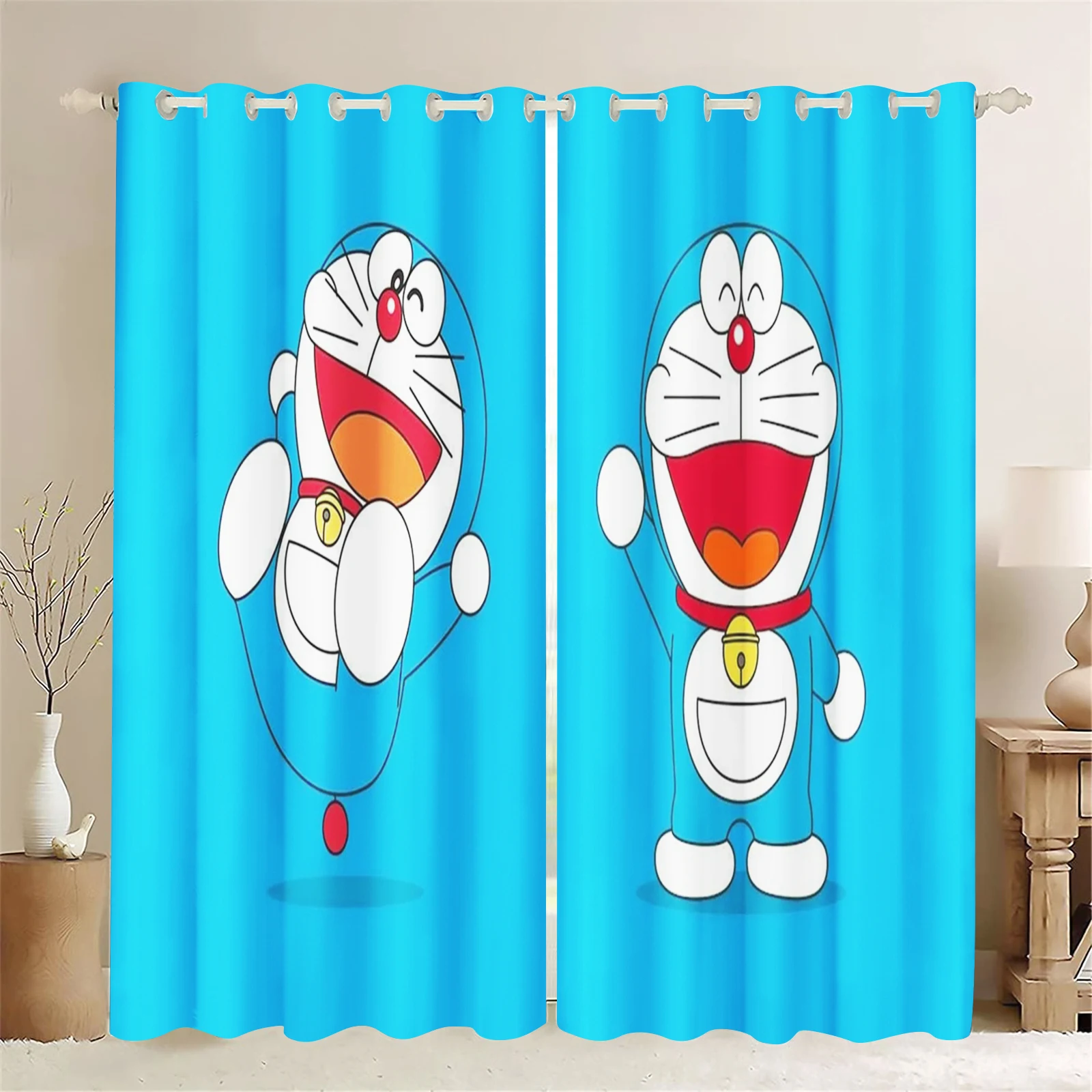 الأزرق الكرتون Customi الأطفال أنيمي الثانوية يوان الستائر غرفة المعيشة تعتيم مخصص مانغا #1