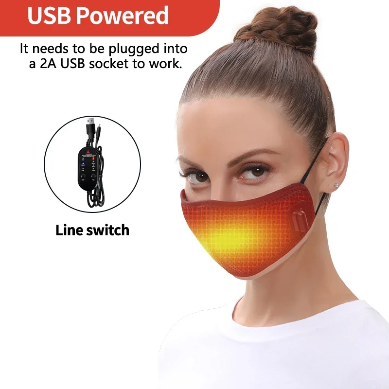 قناع الأنف الساخن 3 مستويات درجة الحرارة غطاء الأنف التدفئة الكهربائية تخفيف التهاب الأنف ، احتقان الأنف ، العطس ، الأنف البارد/المشط