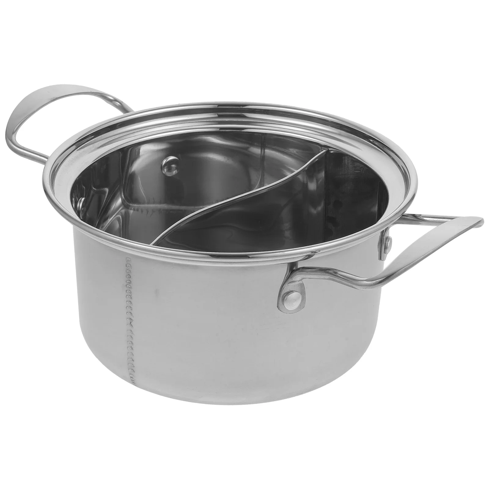 

Small Stainless Steel Double Handle Hotpot Cooking Pot Soup Pot Kitchen Sauce Pan Noodle Cooker Easy Clean Cooking Pots