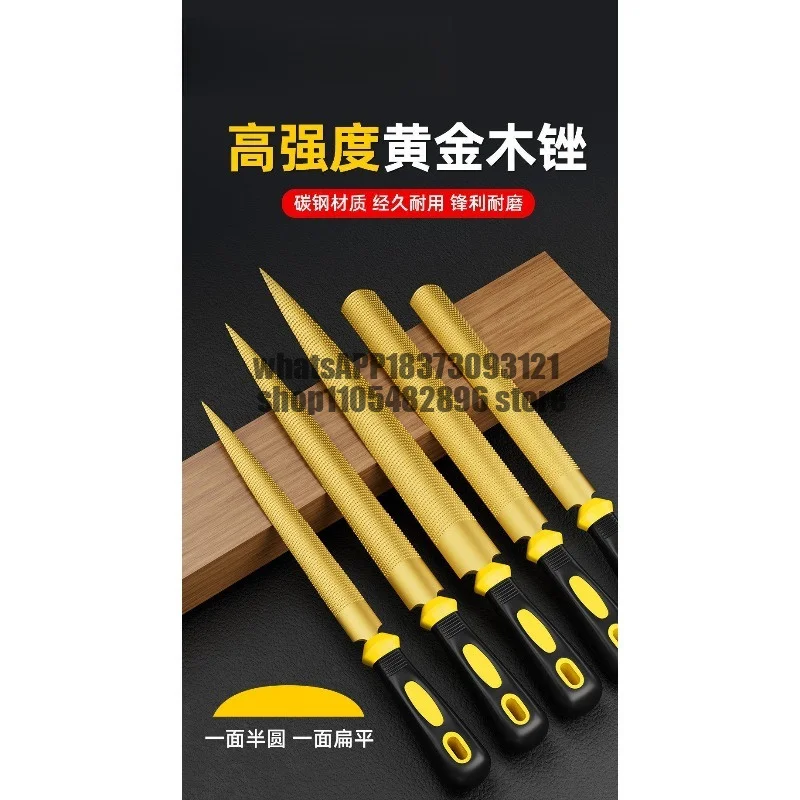 Woodworking, wood file, gold file, manual thrusting, wood, wood poking, grinding, rough teeth, scum shaping and rubbing