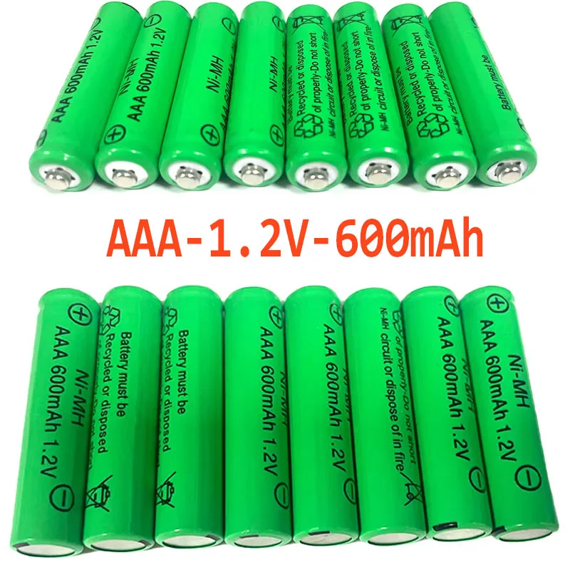 AAA 600mAh 1.2V ni-mh بطارية قابلة للشحن لعبة الحلاقة بطارية مصباح يدوي التحكم عن بعد على مدار الساعة فرشاة الأسنان الكهربائية الماوس #1