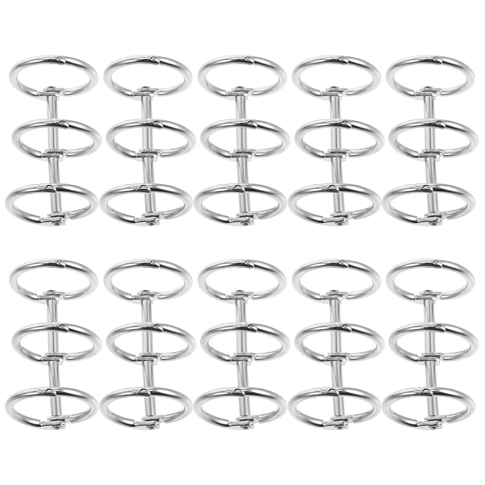 

10Pcs Iron Calendar Clasps 3-Ring Openable Loose Leaf Rings for Binder Book Rings DIY Projects Organizer Iron Calendar Clasps