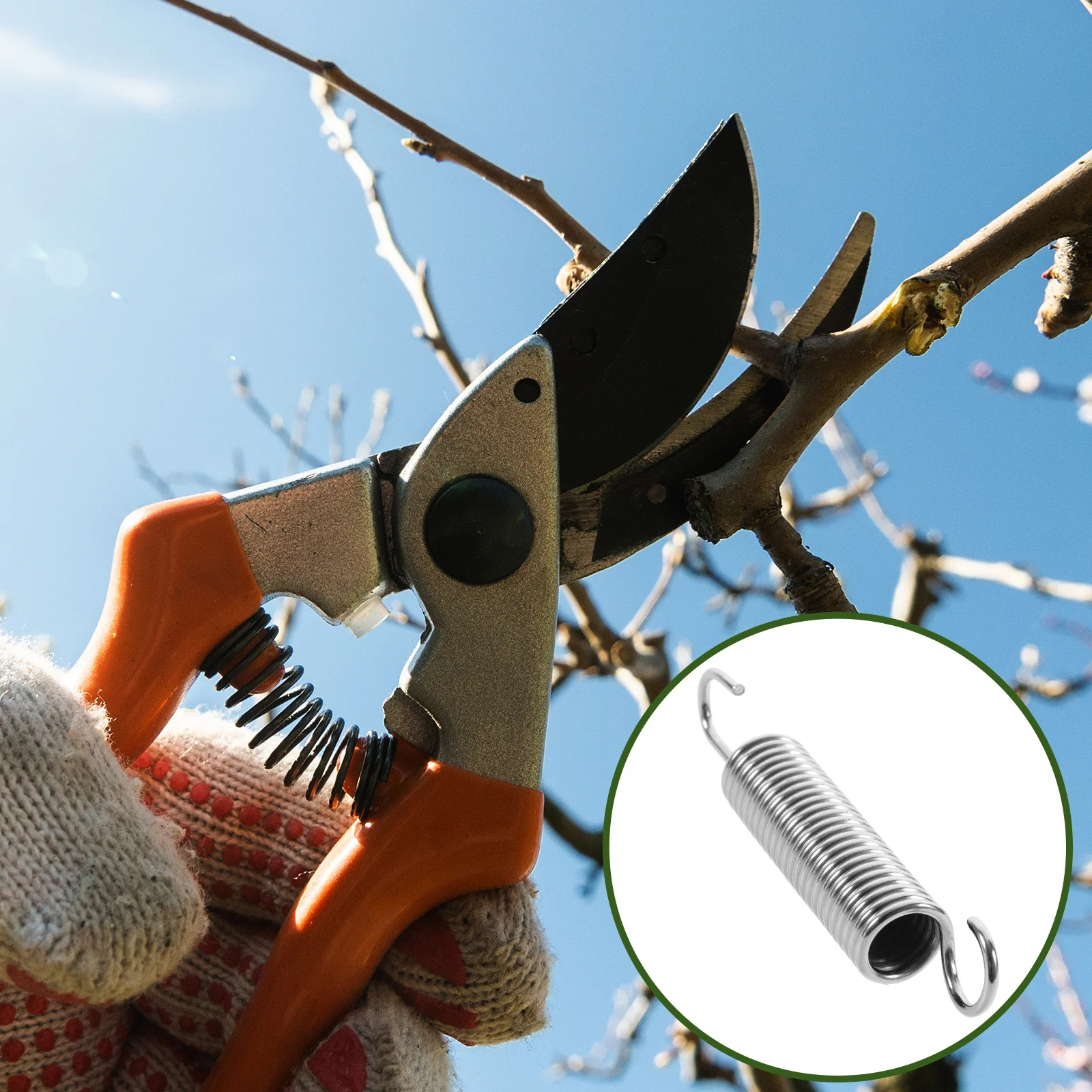 

10pcs Stainless Steel High Branch Pruner Spring Replacement Garden Shears Trimming Tools Pruning Parts Handheld Clippers Springs