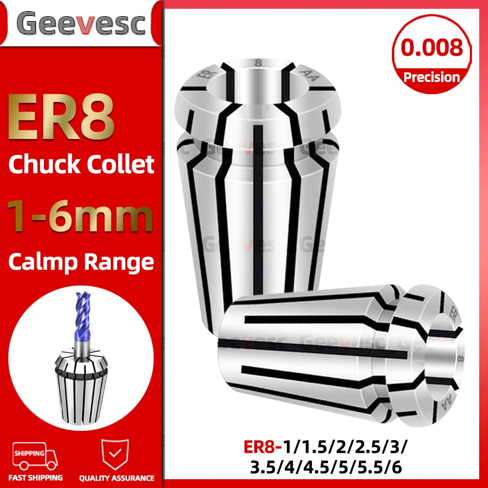 ER8 Collet Chuck er collet chuck ER8 collet er8 collet set 1mm 2mm 3mm 4mm 5mm 3.175mm 6mm AA UP Collet ER Spring nut chuck