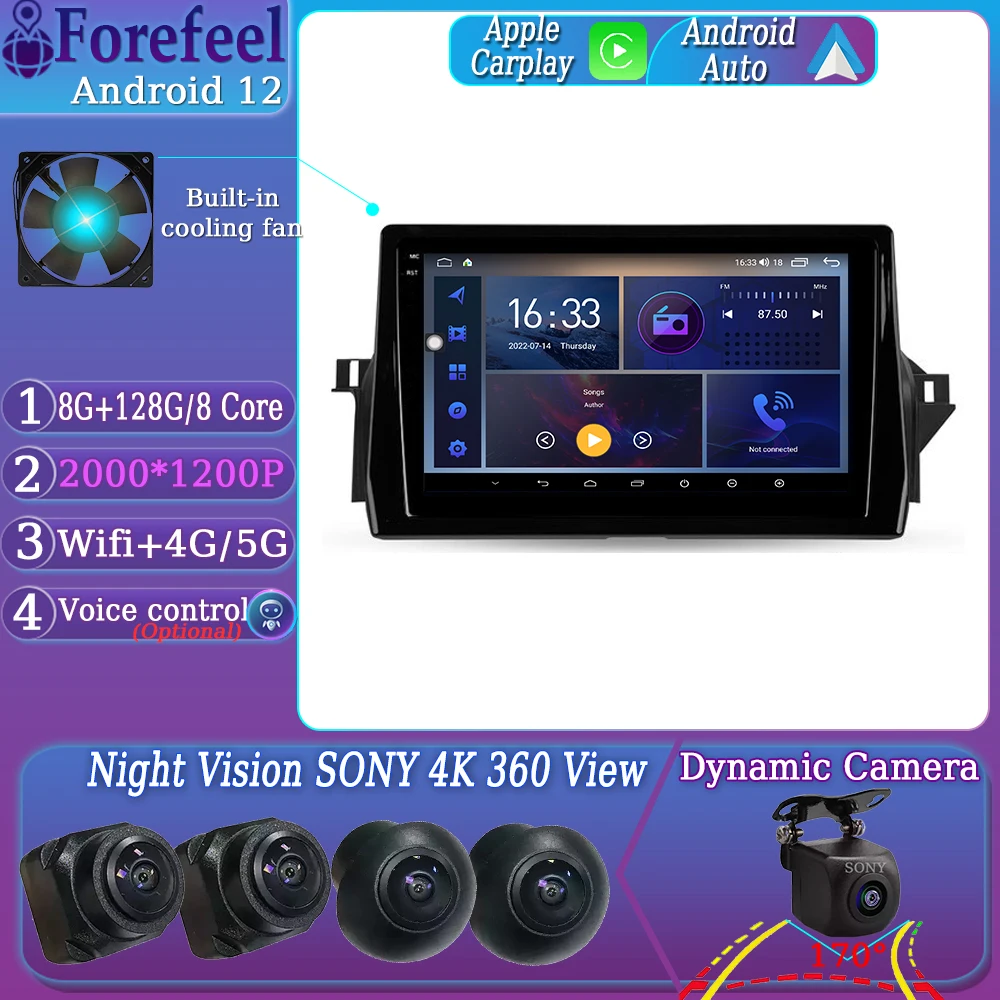 Android12 For Toyota Camry vii 8 XV70 2020 2021 GPS Navigation Multimedia Player No 2din DVD Stereo Head Unit QLED Screen Wifi