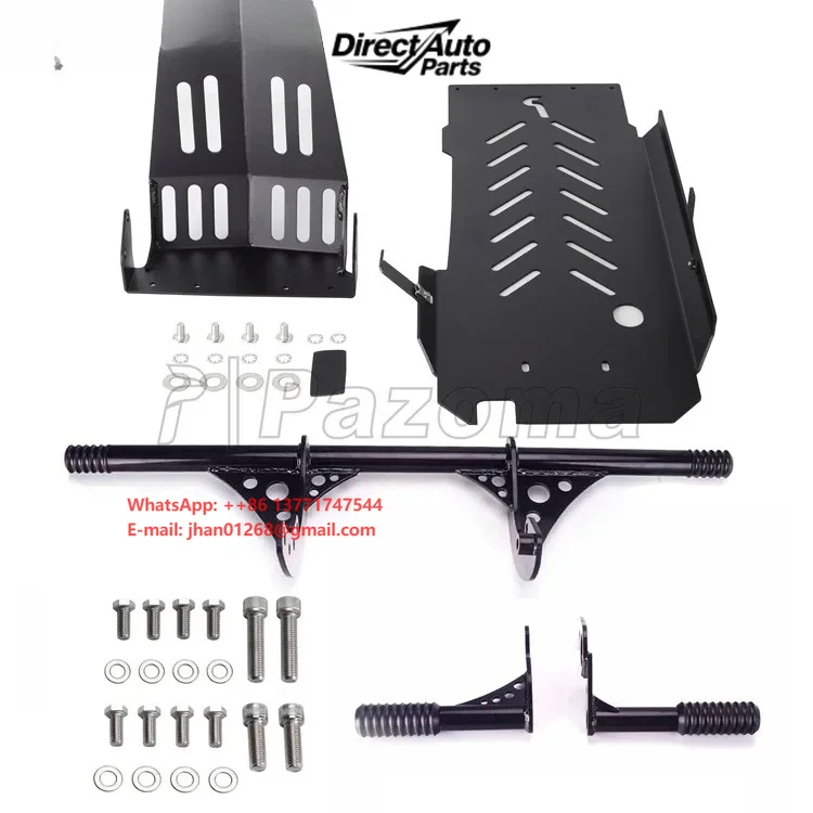 Highway Engine Guard Crash Bar + Skid Plate + Frame Slider Kit for Harley Softail FXLR FXLRS FXBB FXBBS Low Rider ST FXST 18-23