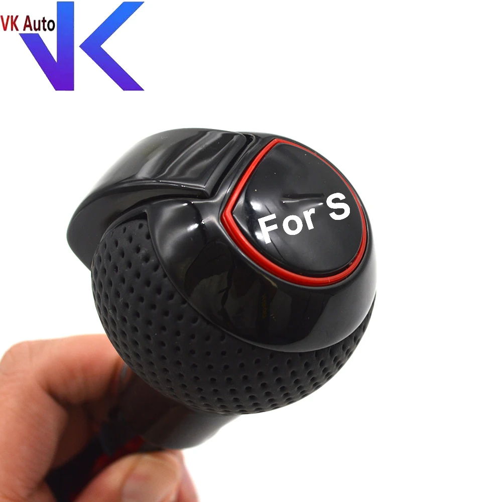 For Audi A6 C7 For Golf MK6 MK7 R GTI Paint Black shift Ball Head Shift  Knob With R logo