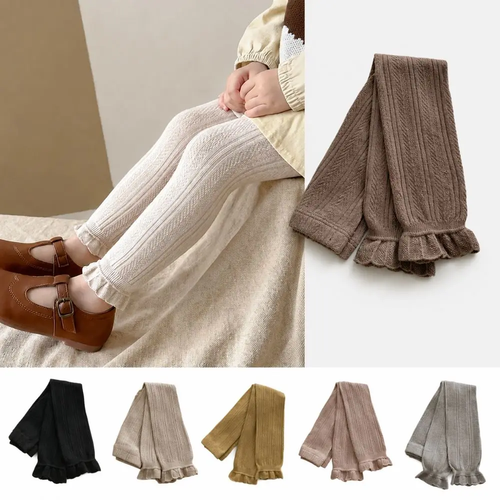 Fashion Soft Baby Legging Tight-fitting Cotton Toddler Pantyhose Comfort Lotus Edge Newborn Long Pants Socks Girls 1-6 Years Old