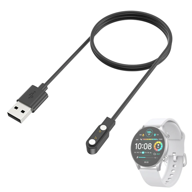 Smartwatch doca carregador adaptador cabo de carregamento usb para haylou solar mais rt3 ls16 relógio inteligente fio carga energia acessórios