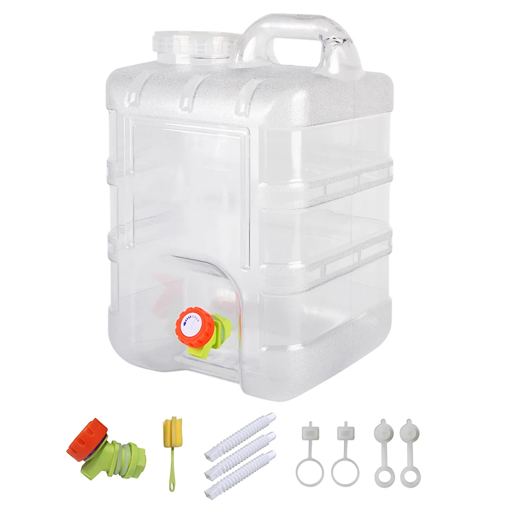 

Переноска для воды, портативное ведро для кемпинга, хранение воды 10 л с краном, без утечек, большая емкость для кемпинга, приготовления пищи, пикника, пешего туризма