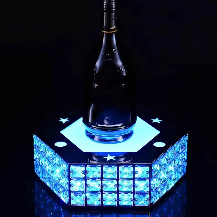 

Thrisdar Diamond Crystal Bar Nightclub Bar LED Wine Stand Restaurant Led Bottle Service Presenter Bottle Party Service Presenter