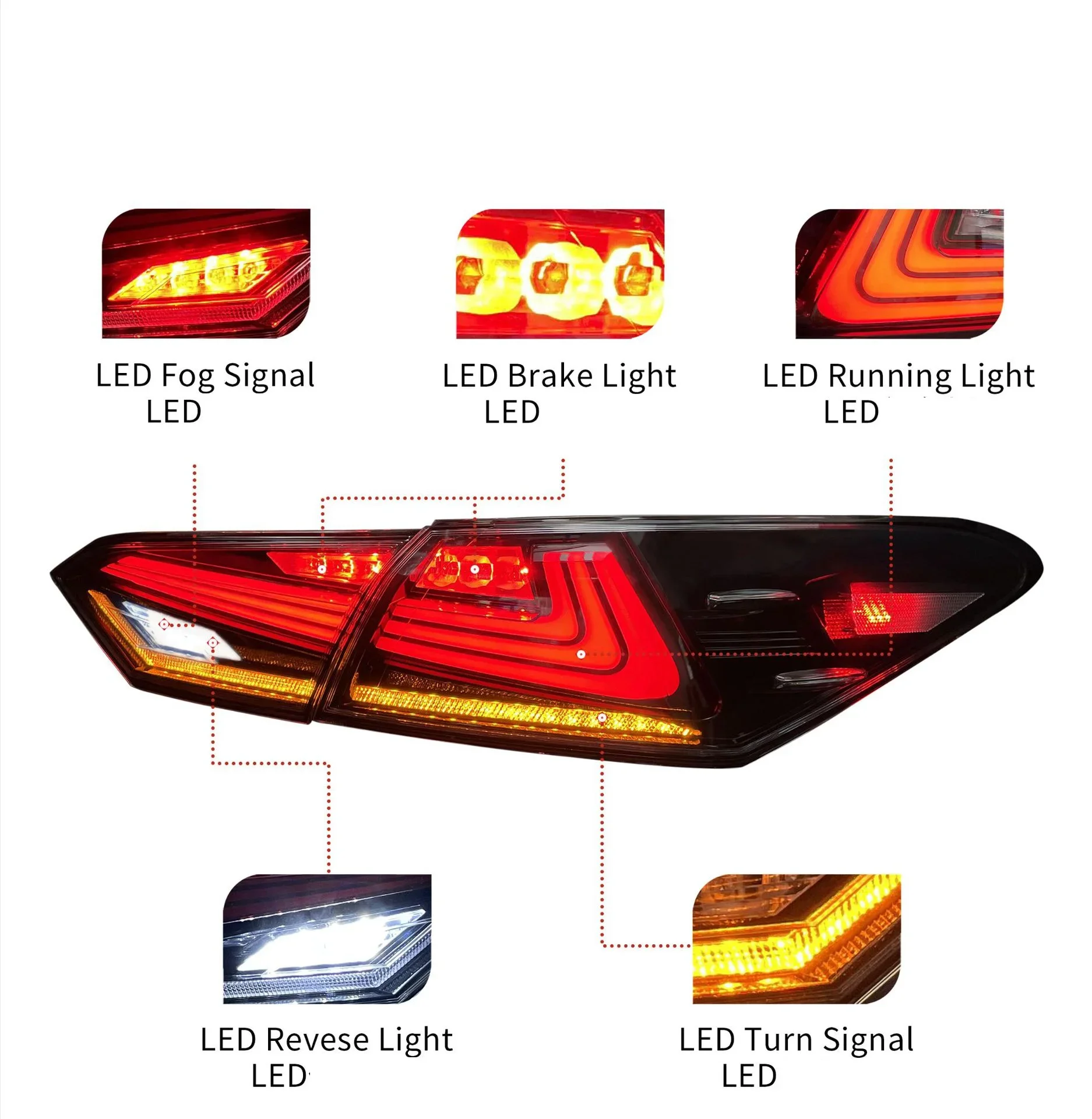 for Led Tail Light Brake Rear Lamp Rear Lights Tail Lights  For Toyota Camry 2021 2012 2018 2019 2020