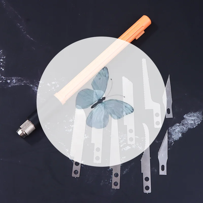 

1 шт. мини-ручная пила, модели, инструменты для рукоделия с 8 лезвиями для рукоделия, моделирующий нож для ручной резки, поделки из дерева, модель здания