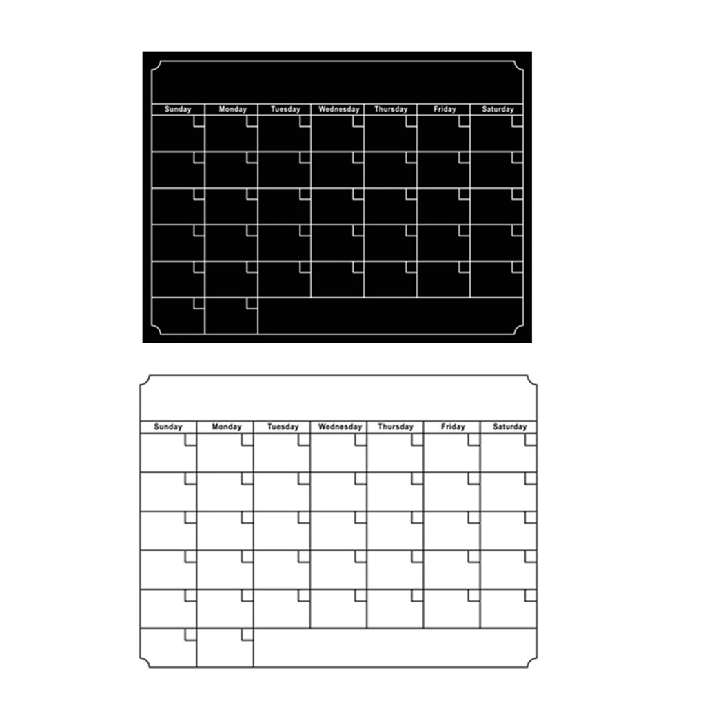 Reusable Magnetic Dry Erase Calendar Weekly Monthly Planner Board Fridge Schedule Magnet Sticker