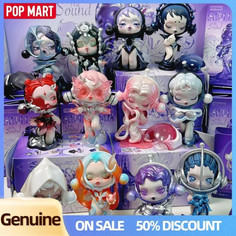 POP MART SKULLPANDA The Sound Series Blind Box Cute Anime Figure Mystery Box Guess Bag Doll Desktop Ornamentsdel Girls Toys Gift
