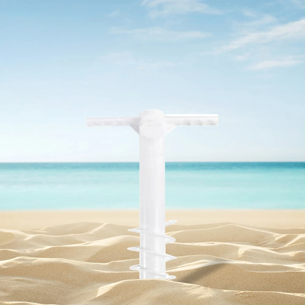 

3/5 Spin Inserts Spiral Umbrella Plug with Hook Spike Auger Keep Holder Windproof Sunshade Bracket Equipment for Sand Soil Grass