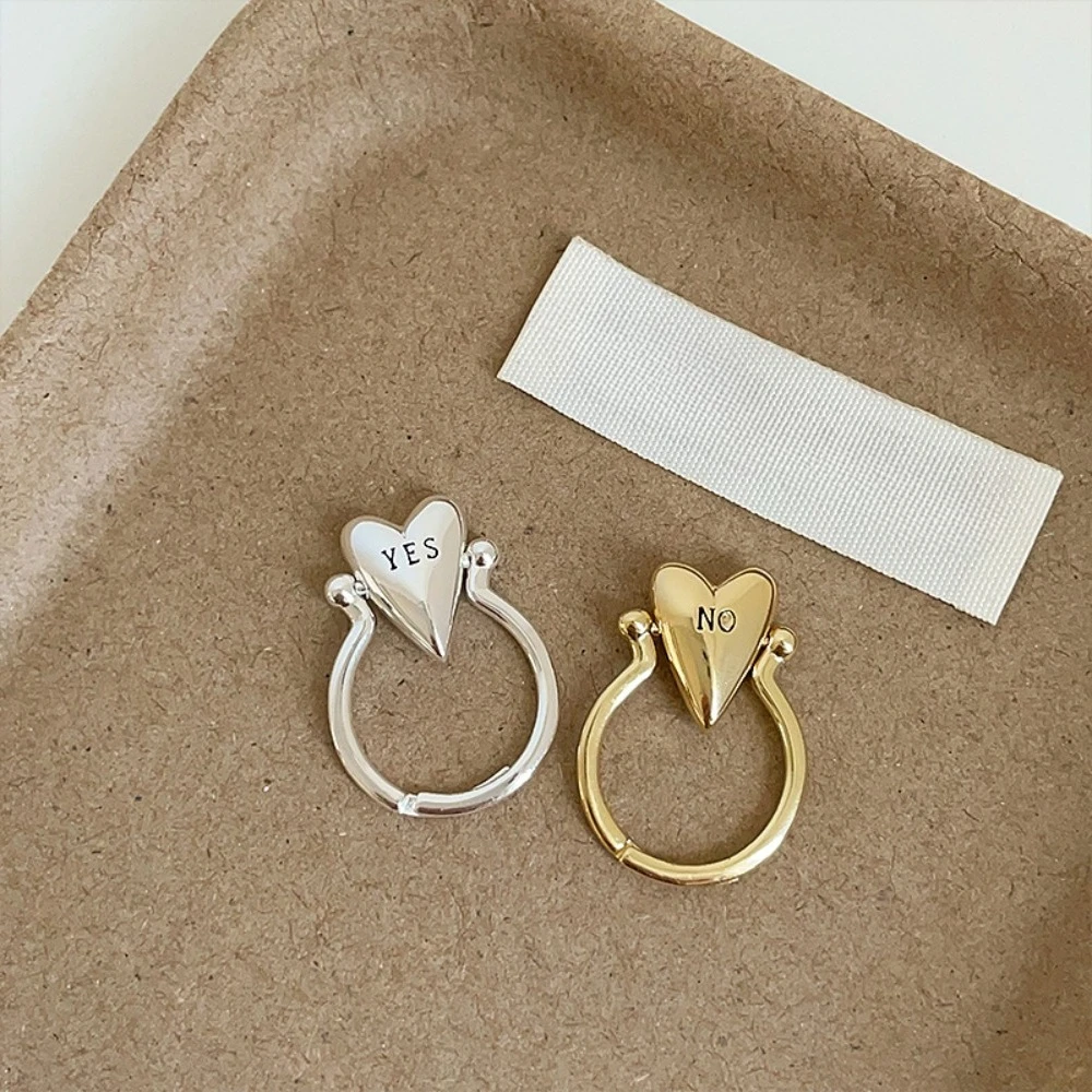 Exquisite Personality Glossy Surface Stainless Steel Heart Letter 