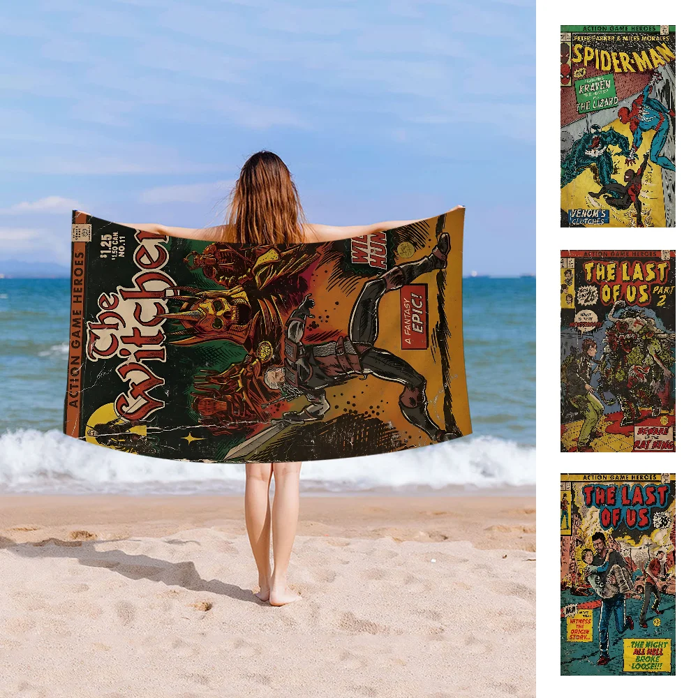 Art Comic Cover Big Microfiber Beach Towels Quick Dry Towel Sand Beach Towels Pool Towel For Travel Swim Pool Yoga