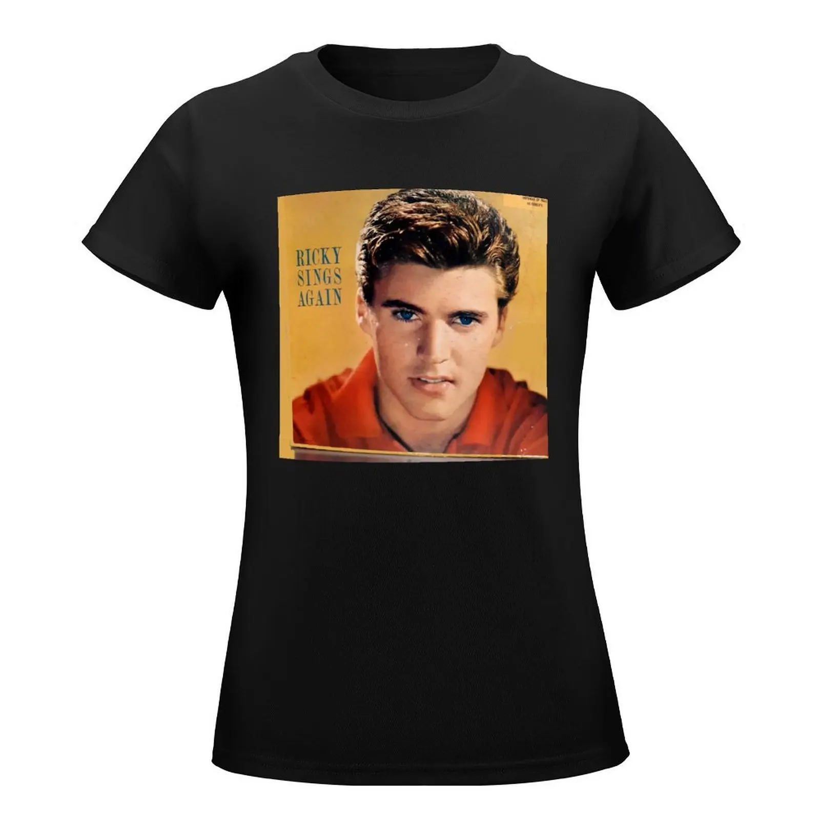 Rick Nelson, Ricky Sings Again,Rockabilly, lp, record, vinyl T-Shirt Aesthetic clothing tops white t-shirt dress for Women sexy