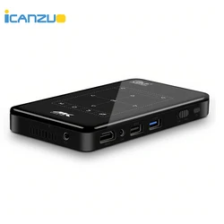 ICANZUO-3D赤外線リモコン付きミニプロジェクター,wifi,Android, 4k,hdプロジェクター,ホームエンターテインメント,三脚