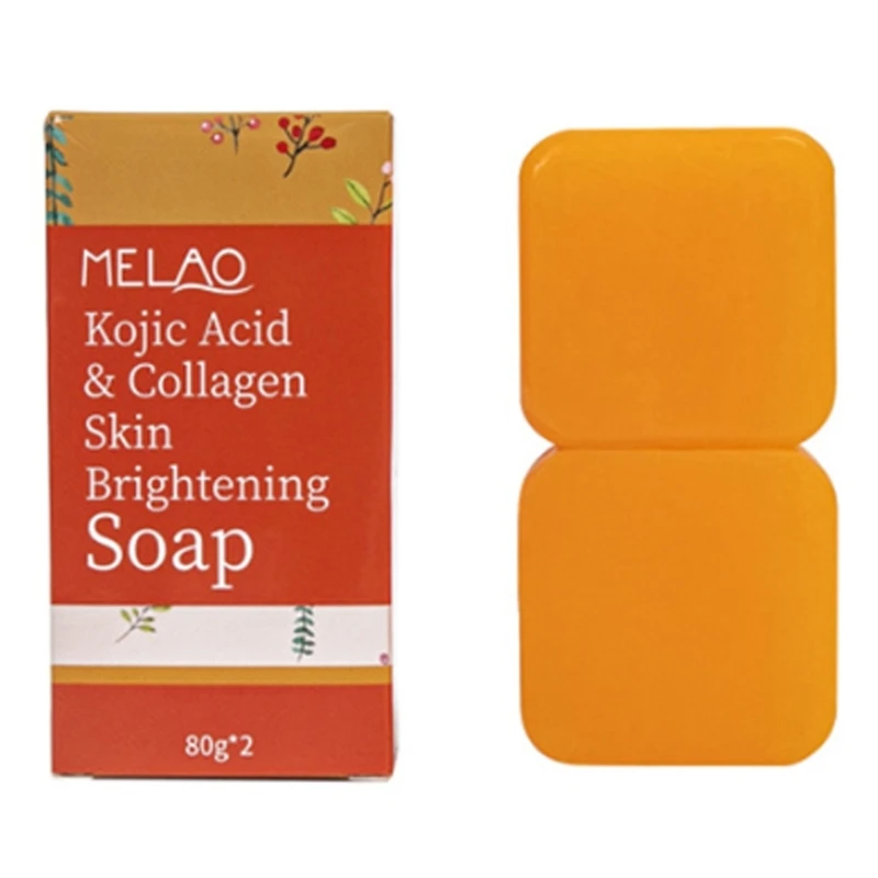 

2Pack Kojic Acid Brightening Soap Black Spots Remover Cleanser Minimize Freckles Shrink Pores Face Body Soap Skin Care