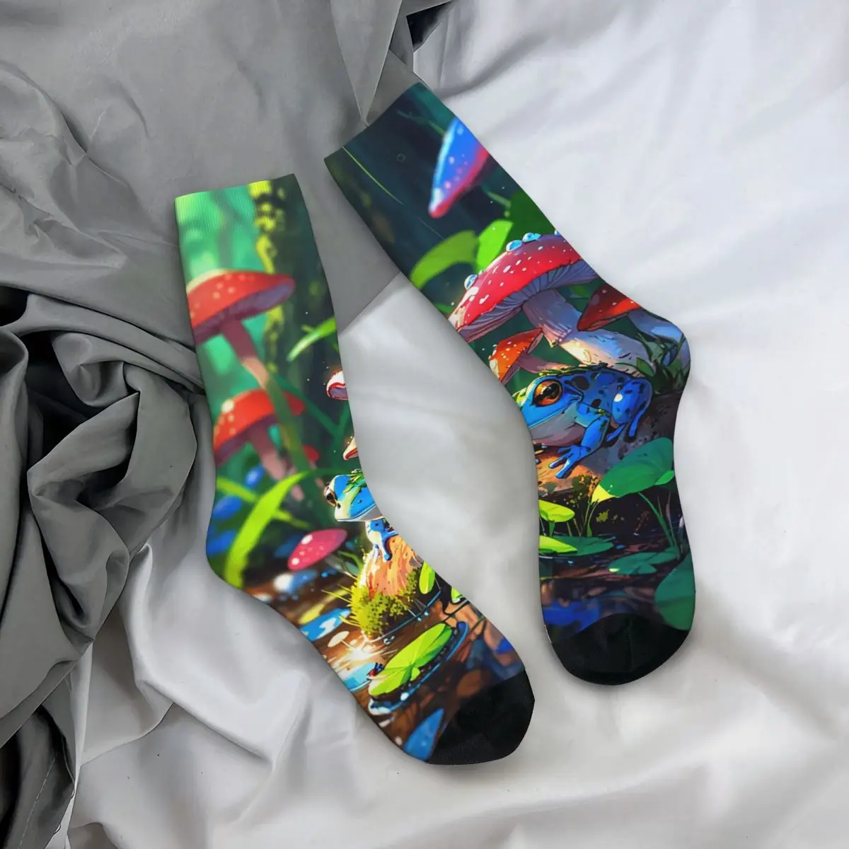 

Всесезонные чулки для экипажа, художественные сказочные носки с лягушкой, длинные носки в стиле Харадзюку, аксессуары для мужчин и женщин, подарки
