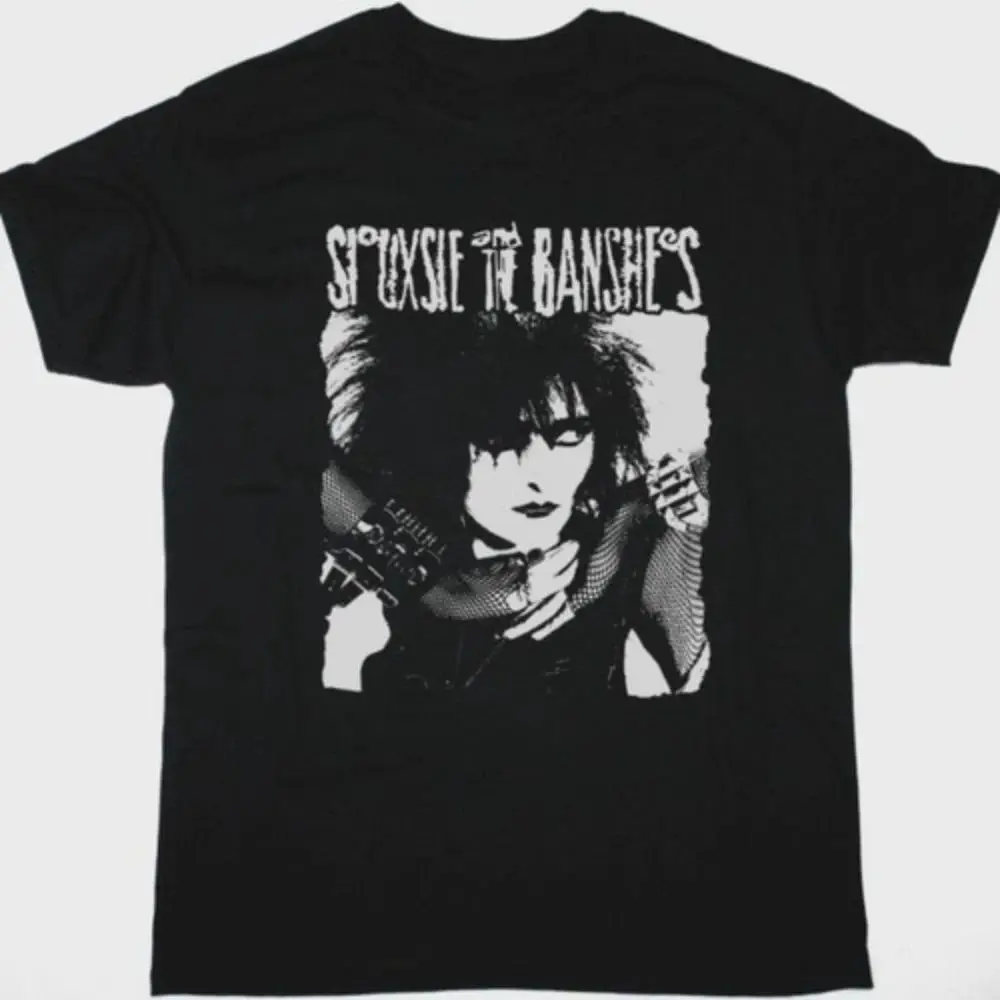Rock Vintage Y2K Siouxsie and The Banshees T Shirts Summer Round Neck Punk Short Sleeved Casual Loose Print Streetwear Unisex