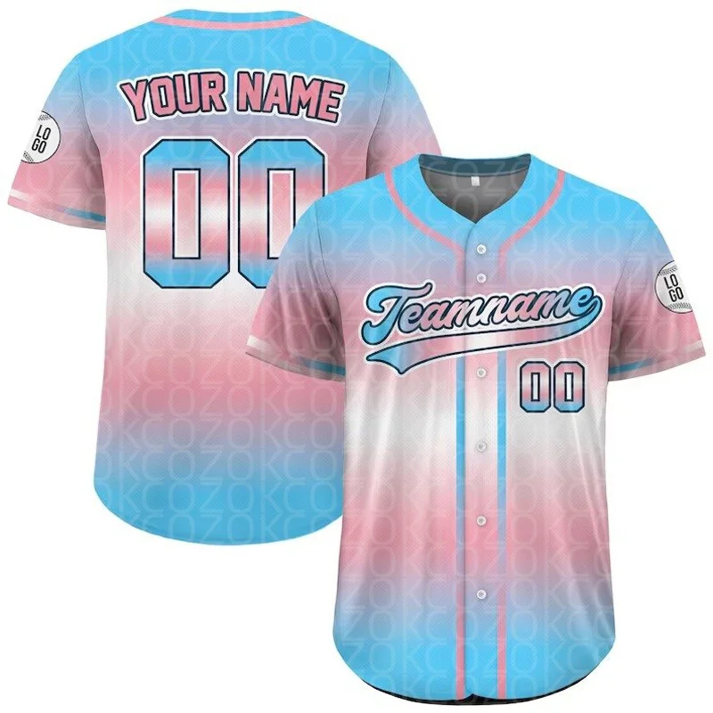 Colorful Custom Team Baseball Jersey for Men Women Short Sleeve JerseyShirt Team Shirts Hip Hop Unisex Tops