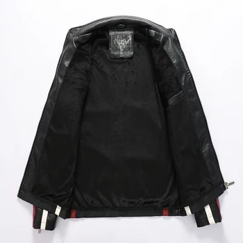 Mens Vintage Motorcycle Jacket 2024 Men Fashion New Biker Leather Jacket Male Embroidery Bomber Coat Winter Fleece Pu Overcoat 5