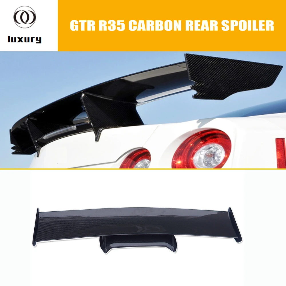 Nismo Style Real Carbon Fiber Rear Trunk GT Lip Wing Spoiler For Nissan GTR R35 Only