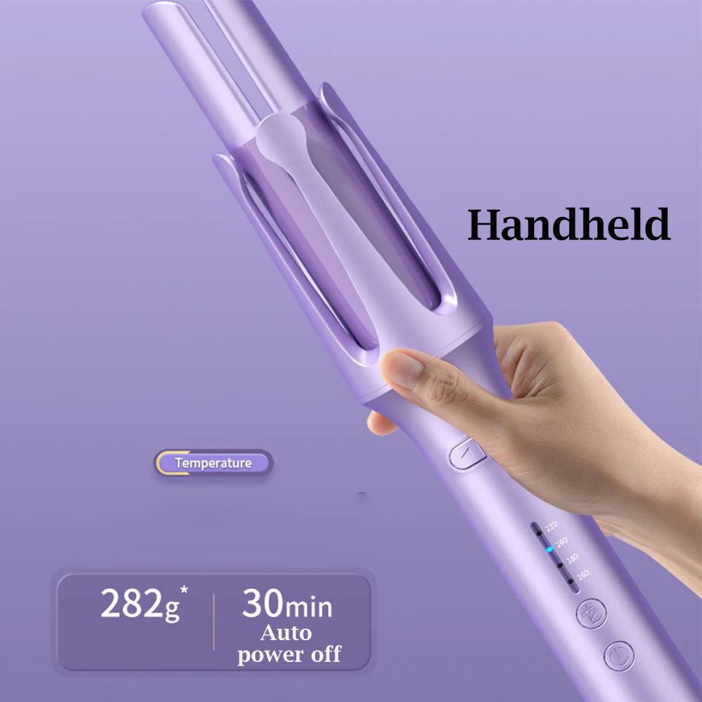 32MM Auto Rotating Negative Ion Hair Curler 4 Gear Temperature Adjustment Big Wave Curling Iron Styling Tool EU/US/UK Plug