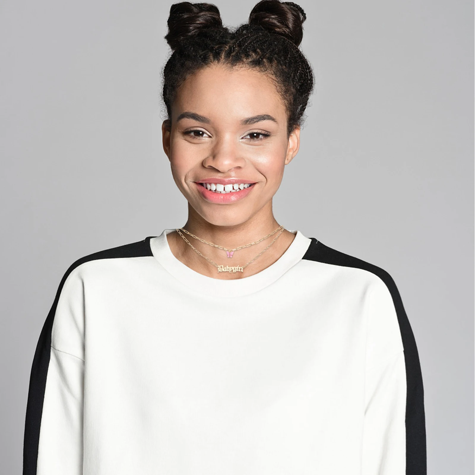 Шикарное многослойное ожерелье с бабочкой для женщин и девочек, праздничный фестиваль, подвески из сплава, цепочка, ювелирные аксессуары, подарок на день рождения, путешествия