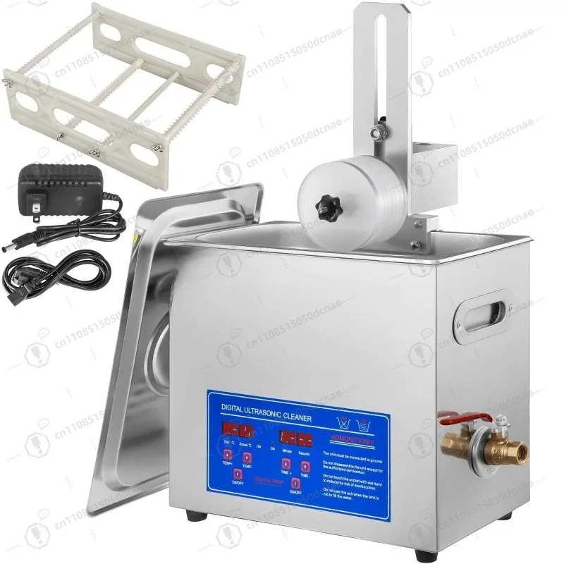 180W 6L Ultrasonic Vinyl Cleaner, 7-12 Inch 8 Records Ultrasonic Cleaning Machine for Home Vinyl Store & Studio