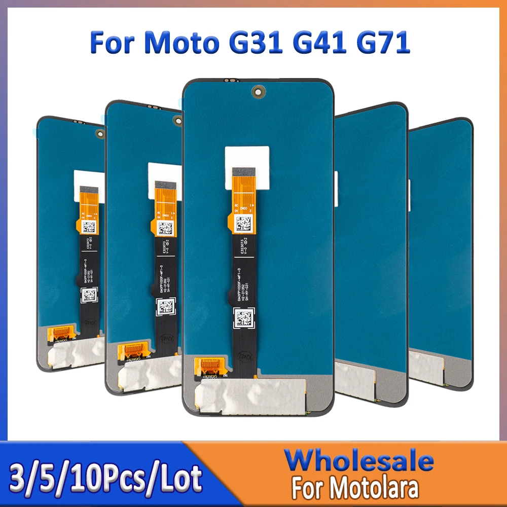 

Wholesale 3/5/10 pieces Lot For Motorola G31 LCD Screen With Touch Mount Assembly For Moto G41 G71 Fusion Display