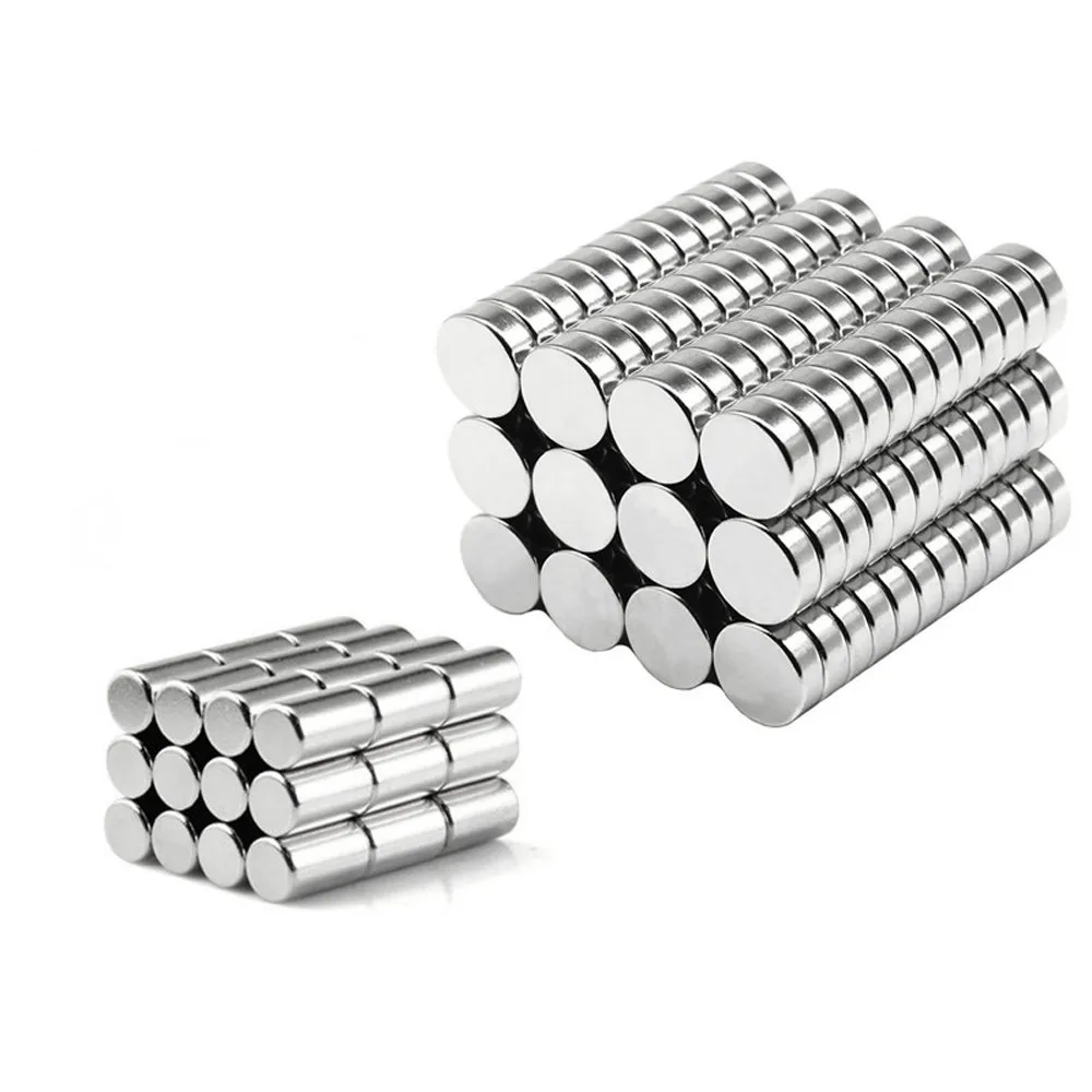 Ímãs fortes redondos do neodímio magnético da terra rara poderoso diâmetro 5mm do ímã de 10 pces n52 5mm grosso 1/1.5/2/3/5/6mm