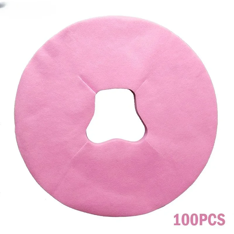 100 Uds cojín de cabeza de masaje desechable, funda de almohada para la cara, funda de cojín, cuna de masaje para la cara, mesa, funda para reposacabezas