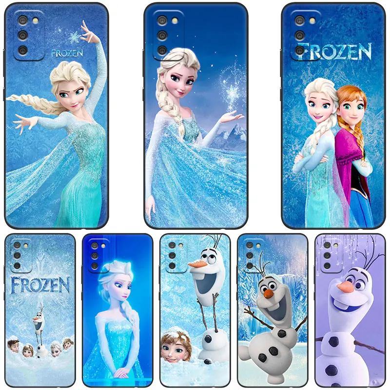 Frozen Elsa Princess Case For Samsung Galaxy A03S A01 Core A21S A02S A10S A11 A20S A20E A30 A31 A40 A41 A6 A7 A8 A9 2018 A5 2017