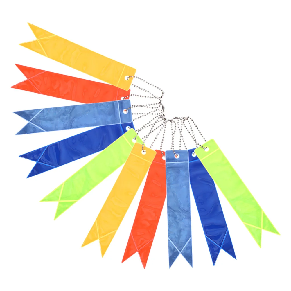 10 قطعة قلادة عاكسة ليلة توهج المفاتيح دائم بولي كلوريد الفينيل حقيبة سحر لحقيبة الظهر محفظة مفاتيح السيارة اكسسوارات في الهواء الطلق التخييم #2