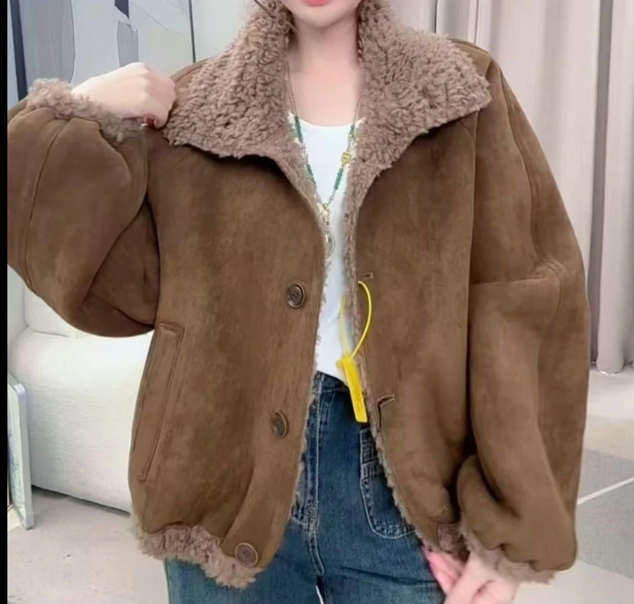 

2025 Short Women's Lapel Single Breasted Loose New Jacket