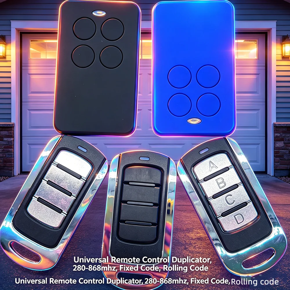 

Universal Garage Door Remote Control Duplicator Cloning Key Electric Gate Opener Controller 280-868mhz 433.92mhz Rolling Code